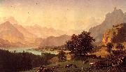 Albert Bierstadt Bernese Alps, oil on canvas Spain oil painting artist